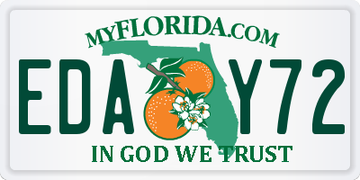 FL license plate EDAY72