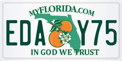 FL license plate EDAY75