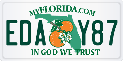 FL license plate EDAY87