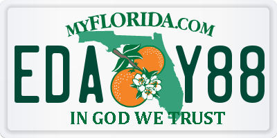 FL license plate EDAY88
