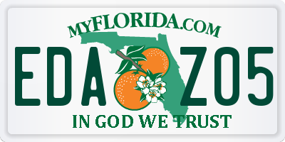FL license plate EDAZ05