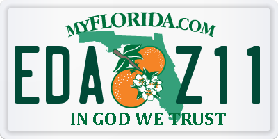 FL license plate EDAZ11