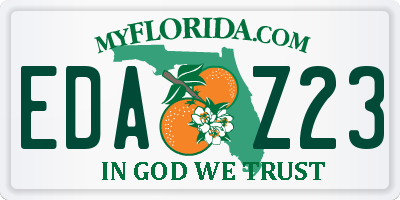 FL license plate EDAZ23