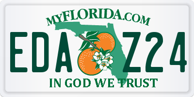 FL license plate EDAZ24