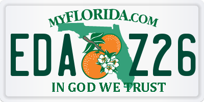 FL license plate EDAZ26