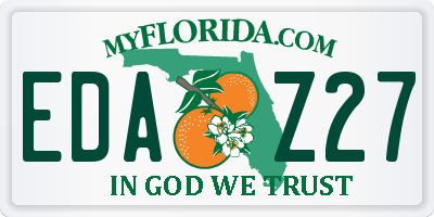 FL license plate EDAZ27