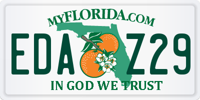 FL license plate EDAZ29