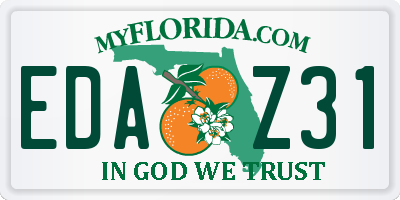 FL license plate EDAZ31