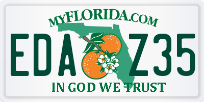 FL license plate EDAZ35