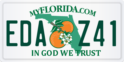 FL license plate EDAZ41