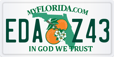 FL license plate EDAZ43