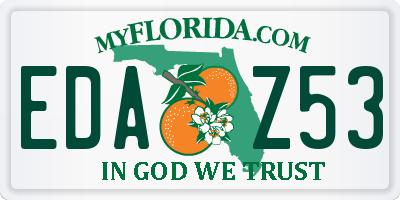 FL license plate EDAZ53