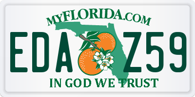 FL license plate EDAZ59