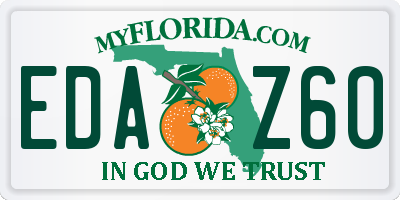 FL license plate EDAZ60