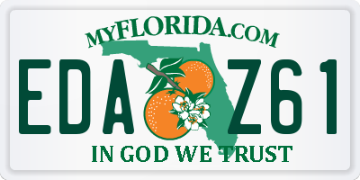 FL license plate EDAZ61
