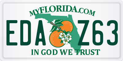 FL license plate EDAZ63