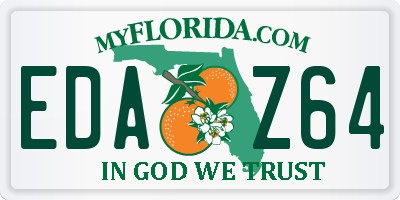 FL license plate EDAZ64