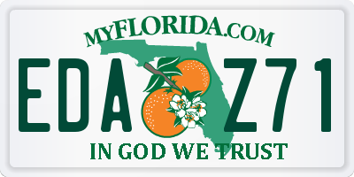 FL license plate EDAZ71