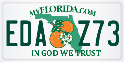 FL license plate EDAZ73