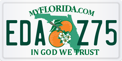 FL license plate EDAZ75