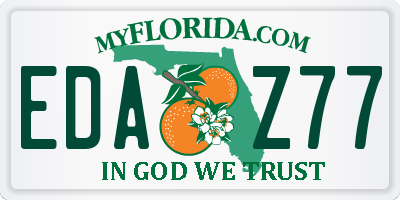 FL license plate EDAZ77
