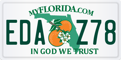 FL license plate EDAZ78