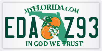 FL license plate EDAZ93