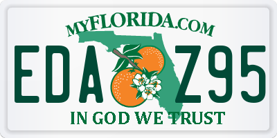 FL license plate EDAZ95