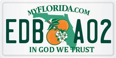 FL license plate EDBA02