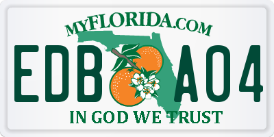 FL license plate EDBA04