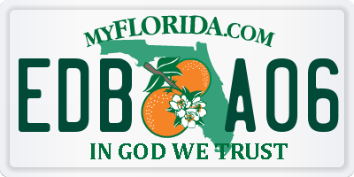 FL license plate EDBA06