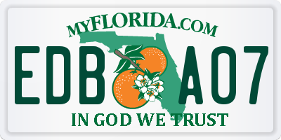 FL license plate EDBA07
