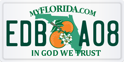 FL license plate EDBA08