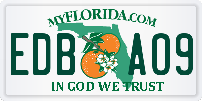 FL license plate EDBA09