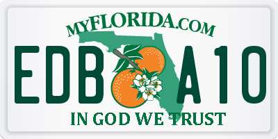 FL license plate EDBA10