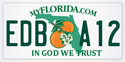 FL license plate EDBA12