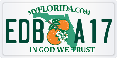 FL license plate EDBA17