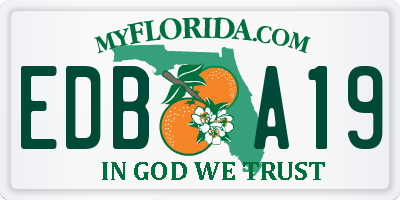 FL license plate EDBA19