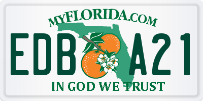 FL license plate EDBA21