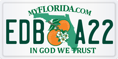 FL license plate EDBA22