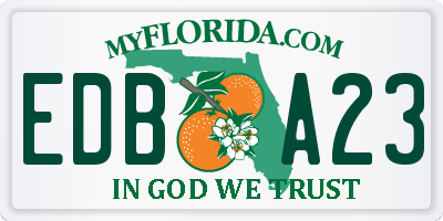FL license plate EDBA23
