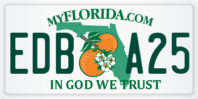 FL license plate EDBA25