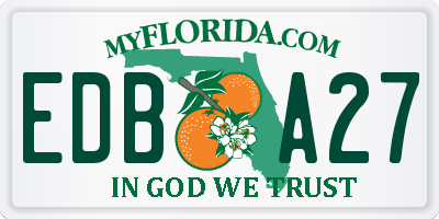 FL license plate EDBA27
