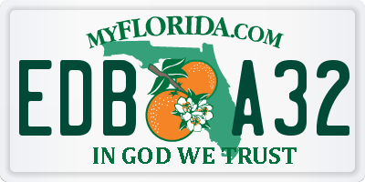 FL license plate EDBA32