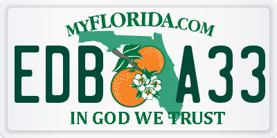 FL license plate EDBA33