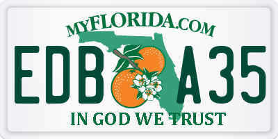 FL license plate EDBA35