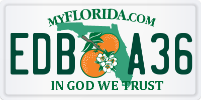 FL license plate EDBA36