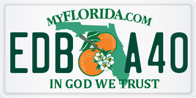 FL license plate EDBA40