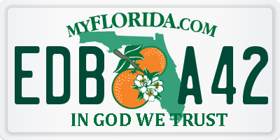 FL license plate EDBA42