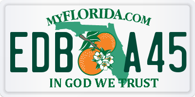 FL license plate EDBA45